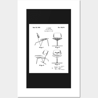 Eames Chair Patent - Designer Modern Design Art - White Posters and Art